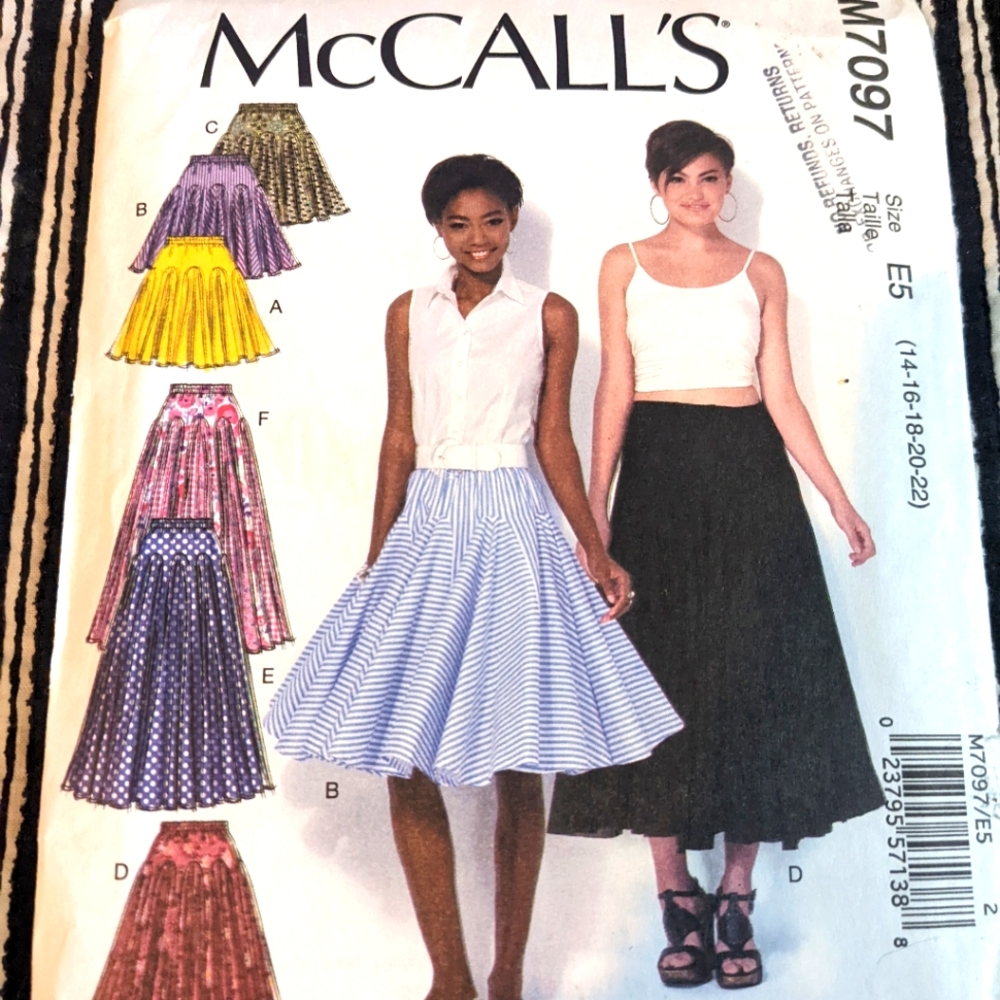 McCall's M7097 size (14-16-18-20-22) pattern only